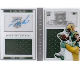 TY MONTGOMERY 2015 PANINI PLAYBOOK ROOKIE PLAYBOOK AUTOGRAPH DUAL JERSEY CARD