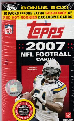 2007 TOPPS FOOTBALL BLASTER WAX BOX