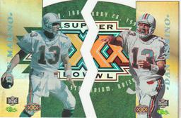 DAN MARINO 1996 CLASSIC FOOTBALL DIE CUT CARDS #2A AND 2B