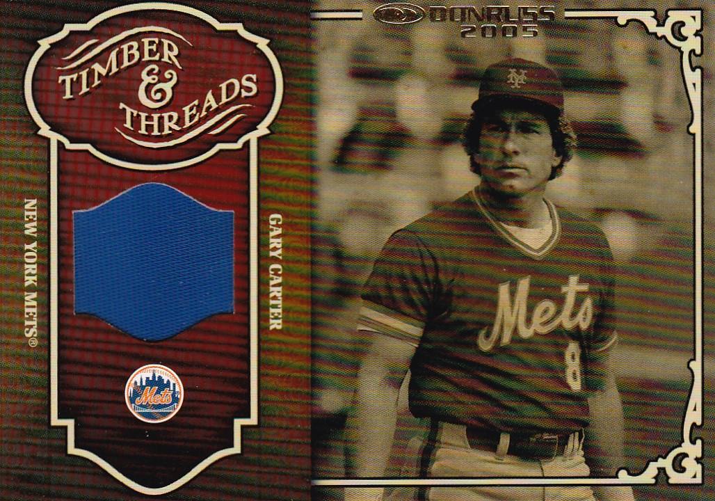 GARY CARTER 2005 DONRUSS TIMBER AND THREADS JERSEY CARD