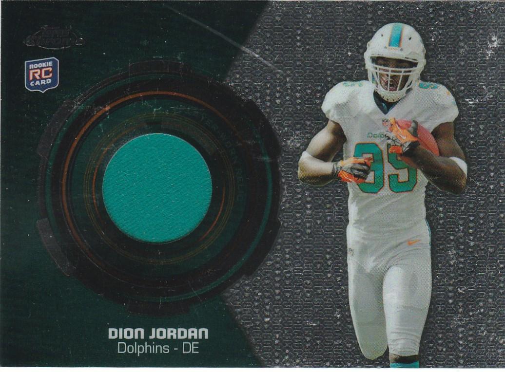 DION JORDAN 2013 TOPPS CHROME ROOKIE JERSEY CARD