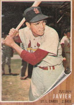 JULIAN JAVIER 1962 TOPPS CARD #118