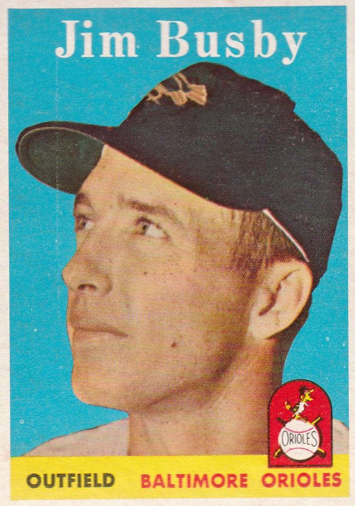 JIM BUSBY 1958 TOPPS CARD #28