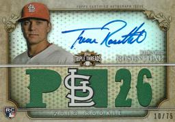 TREVOR ROSENTHAL 2013 TRIPLE THREADS MULTI JERSEY AUTOGRAPH ROOKIE CARD