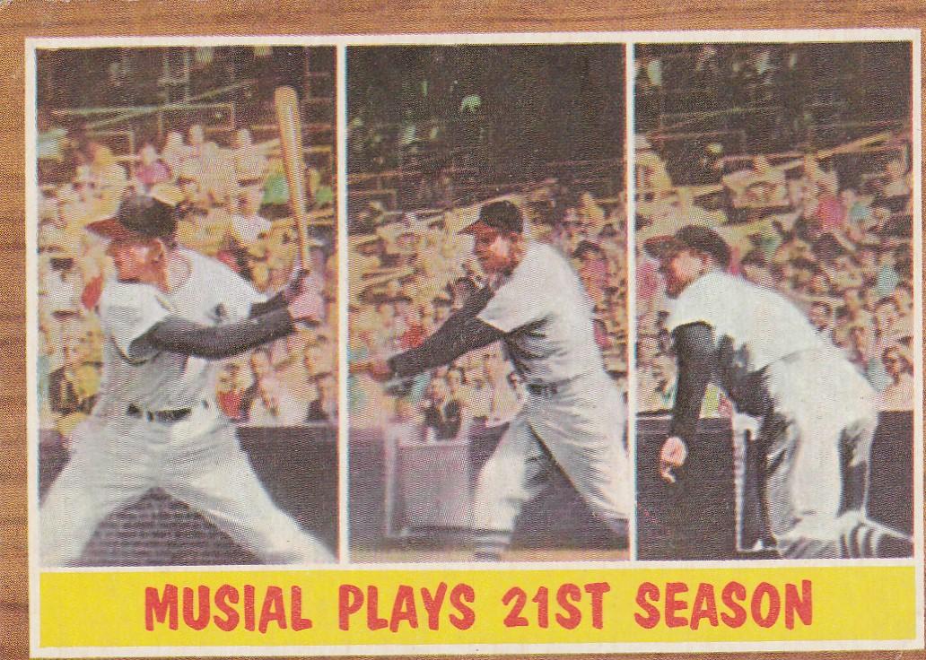 STAN MUSIAL 1962 TOPPS CARD #317