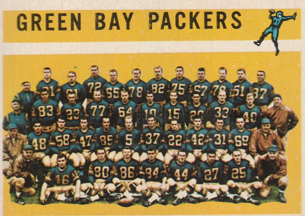 GREEN BAY PACKERS 1960 TOPPS TEAM CARD #60