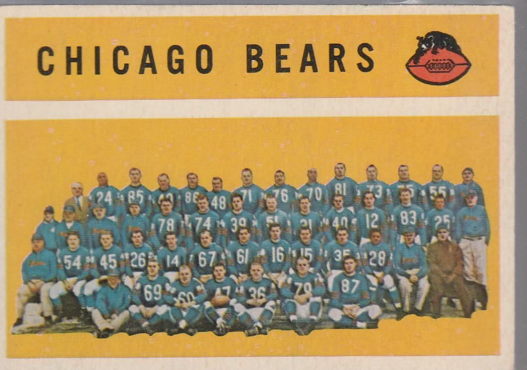 CHICAGO BEARS 1960 TOPPS TEAM CARD #21