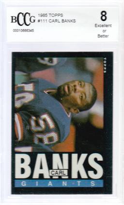 CARL BANKS 1985 TOPPS CARD #111 / GRADED