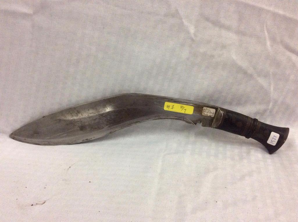 Antique / vintage Kaiser sling blade w/ wood and woven leather handle