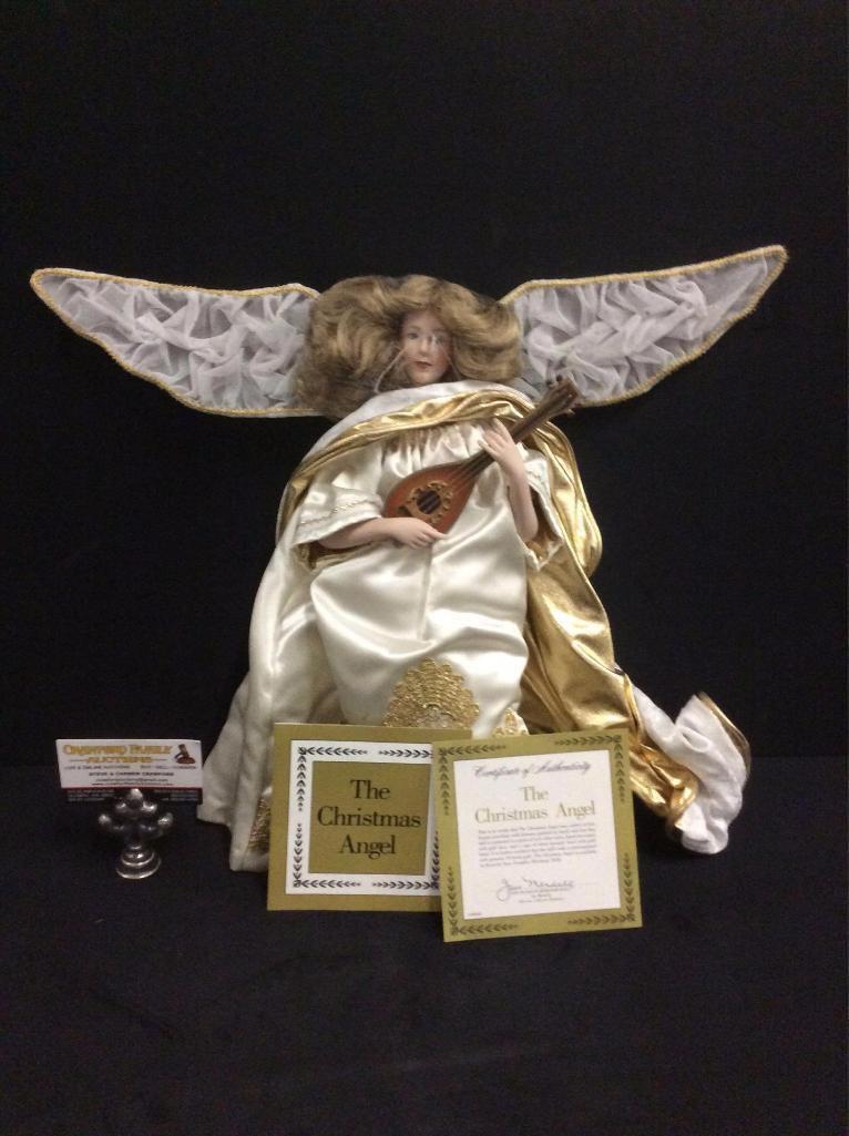 Franklin Mint Christmas Angel w/ COA / Franklin Heirloom Dolls