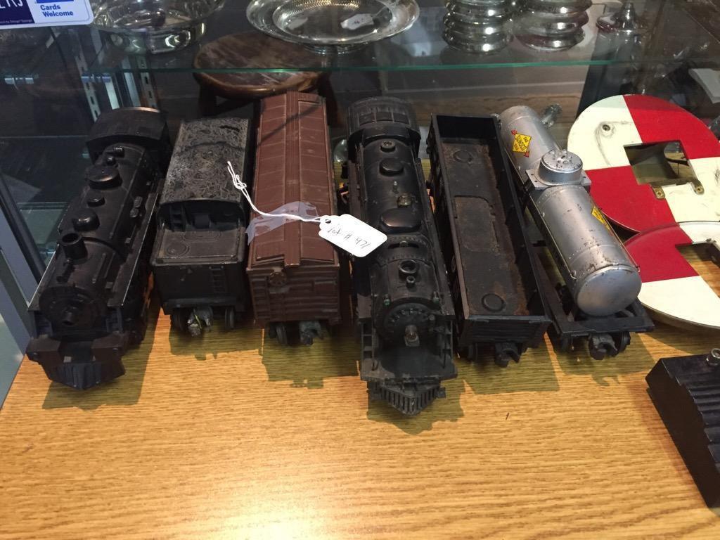Selection of vintage Lionel trains, tracks, & misc - O gauge - mixture of metal and plastic trains
