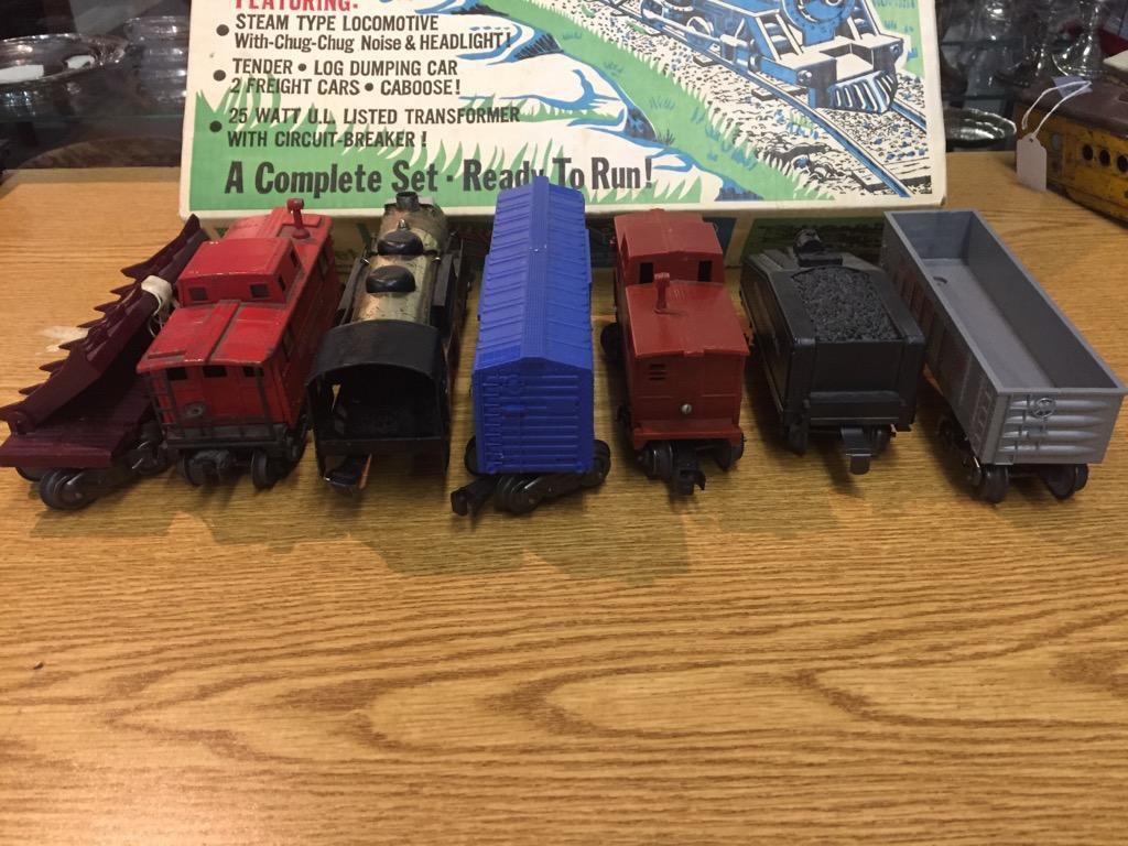 Wow - vintage Marx model train set with trains- tracks are like new while trains are used - O gauge