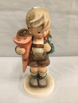 Collection of 3 Hummel figurines, 2 are TMK 2, 1 is TMK 6