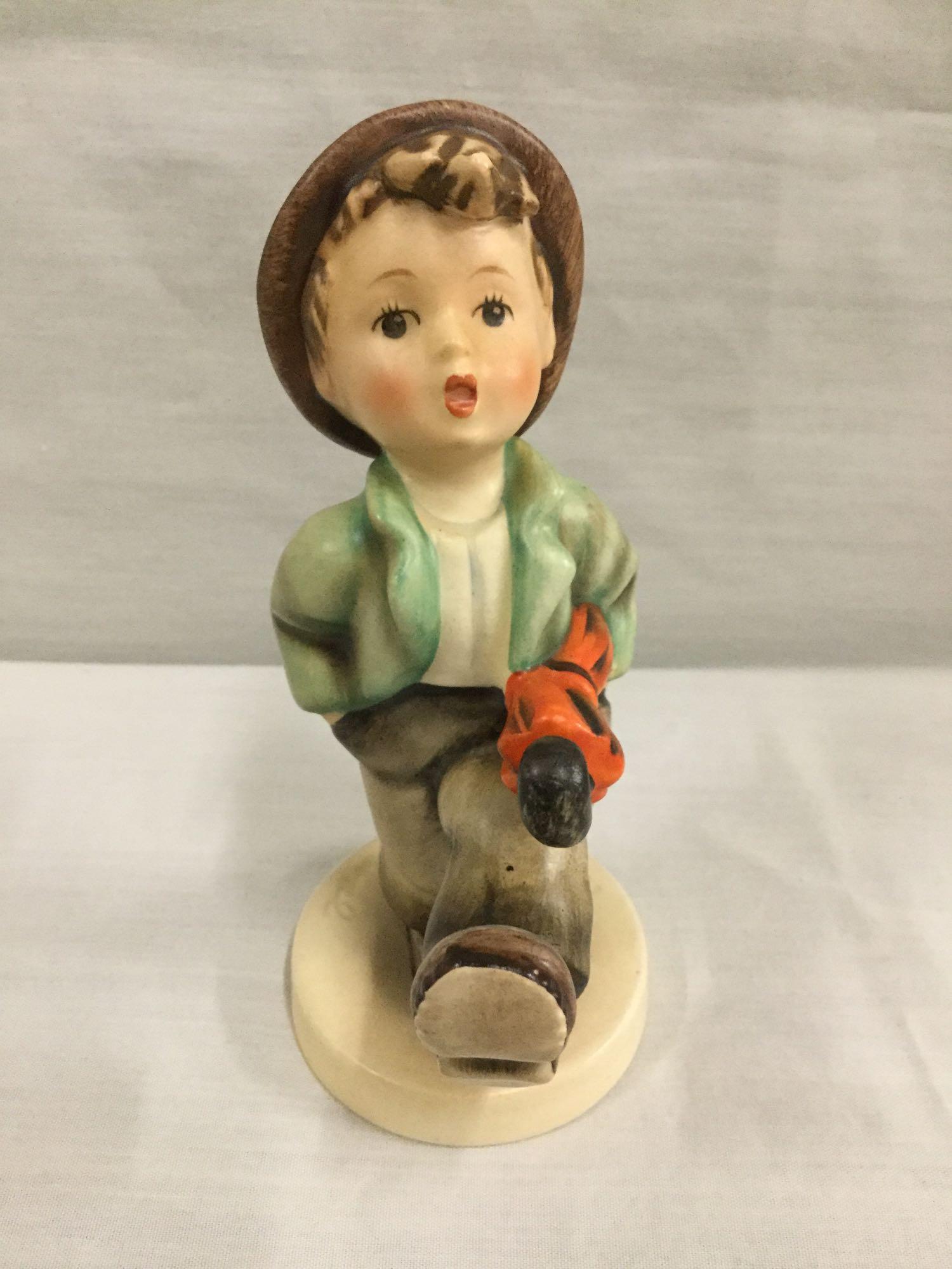 Collection of 3 Hummel figurines, 2 are TMK 2, 1 is TMK 6