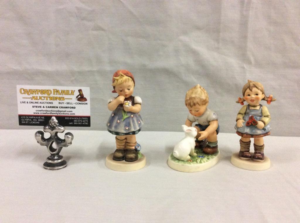 Collection of 3 exclusive edition Hummel figurines includes "private conversation"