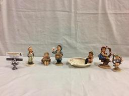 Collection of 1 TMK1, 2 TMK2, 3 TMK2 Hummel figurines as is see pics