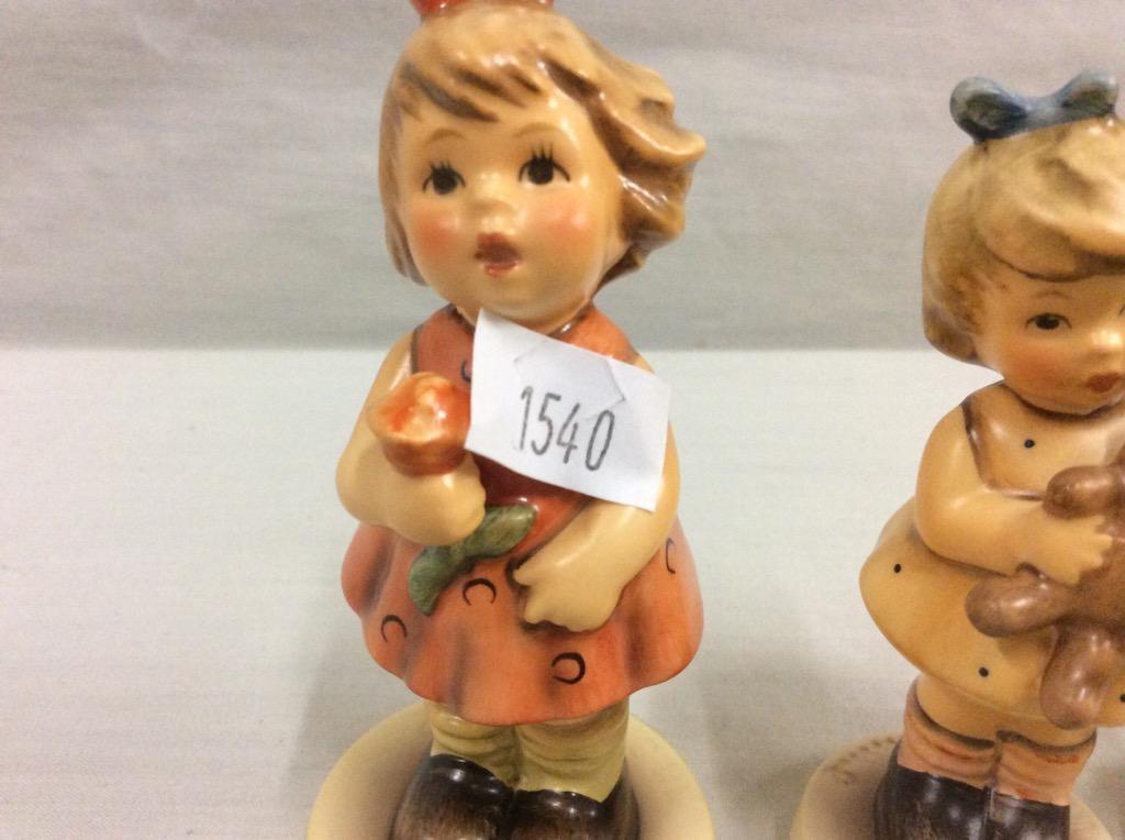 Collection of 7 TMK8 Hummel figurines + Goebel "Fisherman's Feast" display