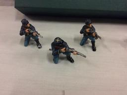 Frontline Figures dismounted Union Cavalry set + Historic Amer. Cannons "Parrot Barrel"