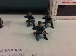 Frontline Figures dismounted Union Cavalry set + Historic Amer. Cannons "Parrot Barrel"