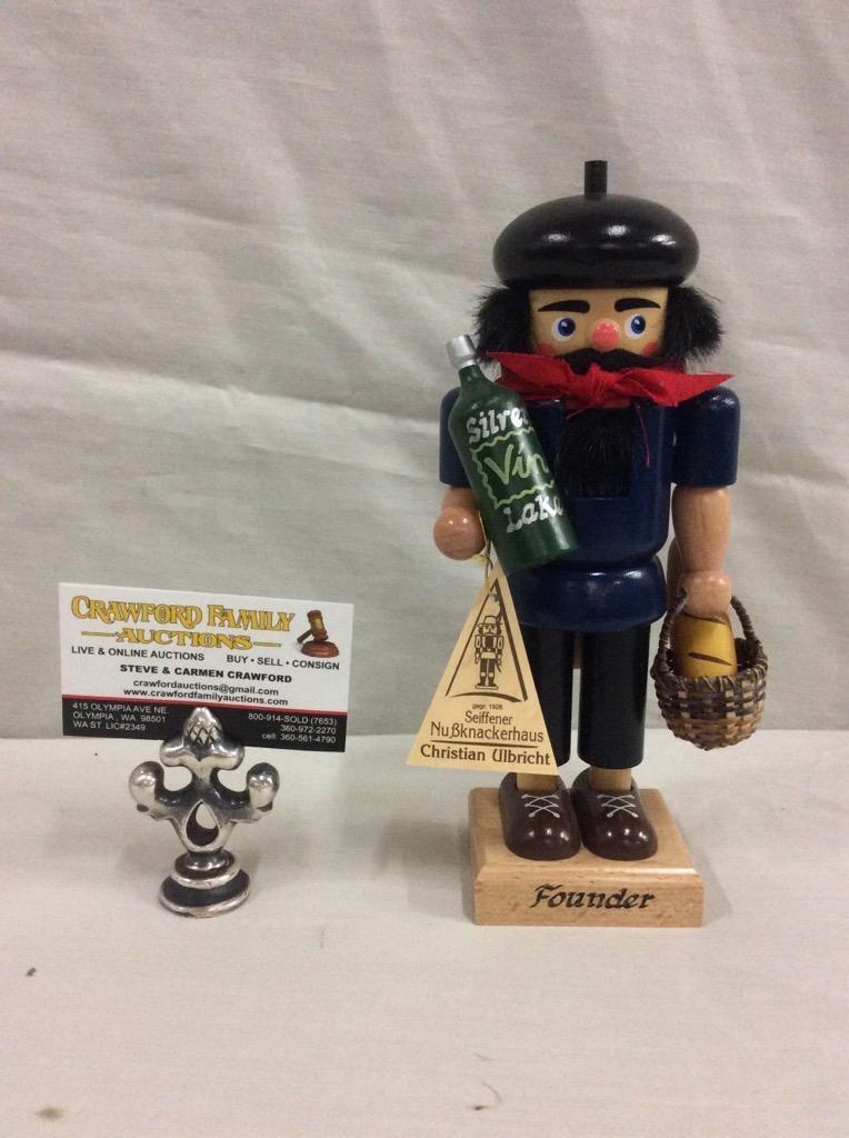 "Founder" hand signed Nutcracker from Echt/Erzgebirge made in Germany