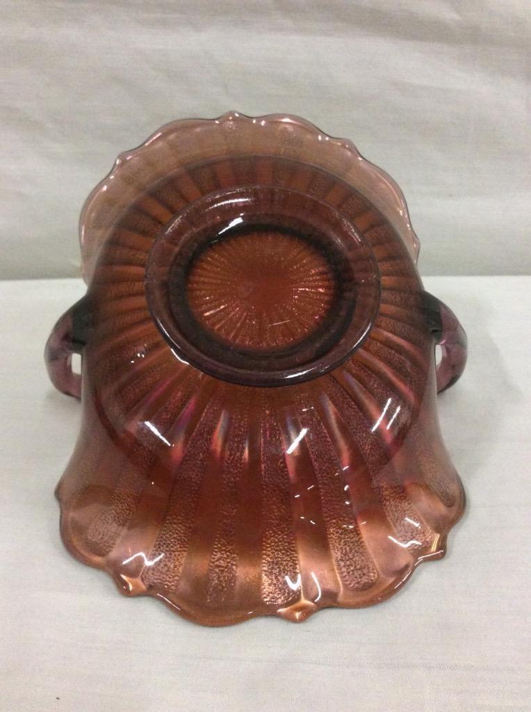 6 pieces art glass incl. 4 Fenton commemorative carnival glass plates, marigold pitcher & nice dish