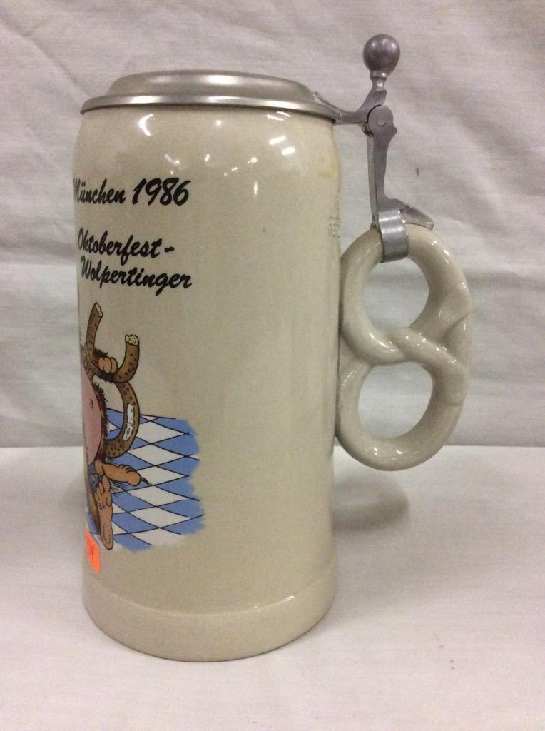 4 Rastal Munchen Oktoberfest beer steins - Oktoberfest 1988, 1987, 1986, 1984 incl. 3 signed steins