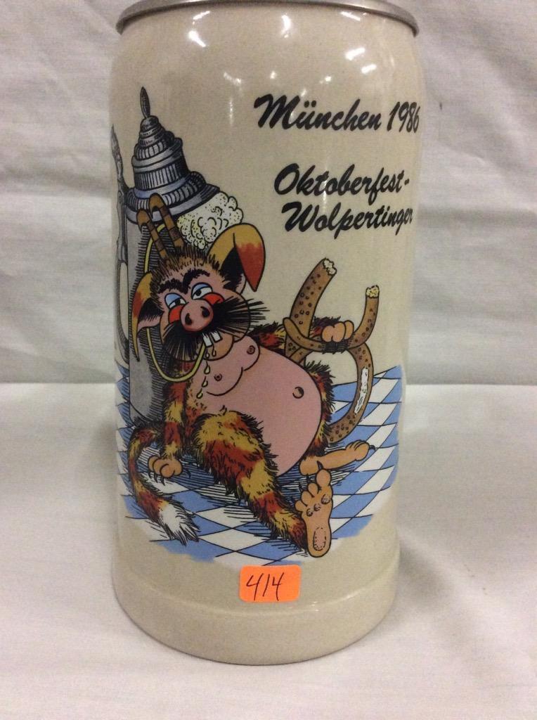 4 Rastal Munchen Oktoberfest beer steins - Oktoberfest 1988, 1987, 1986, 1984 incl. 3 signed steins