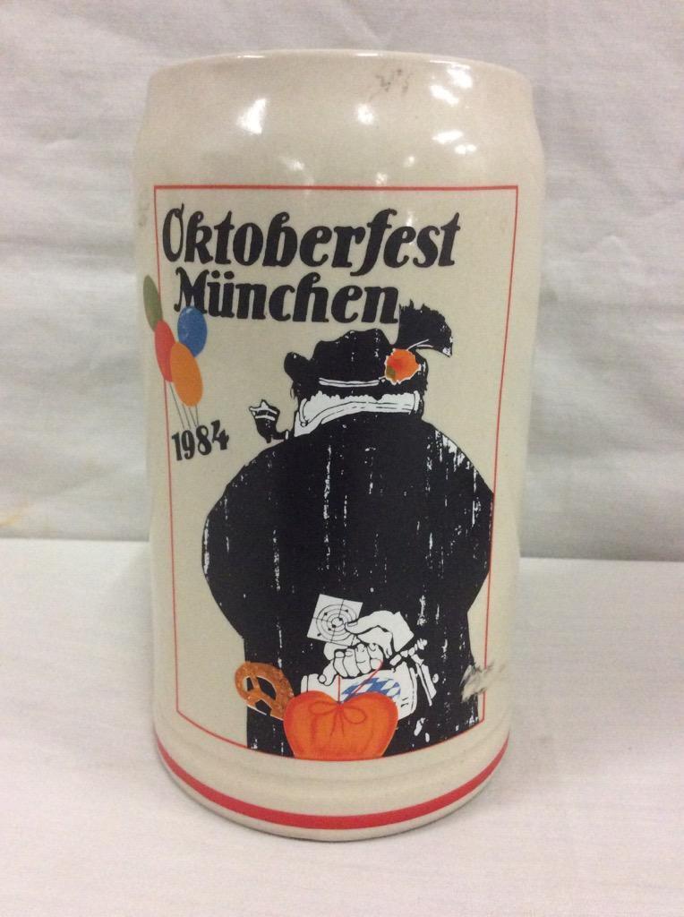 4 Rastal Munchen Oktoberfest beer steins - Oktoberfest 1988, 1987, 1986, 1984 incl. 3 signed steins