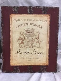 Set of two antique look advertising prints - Citronade & Chateau Jouillian Pontet-Freres