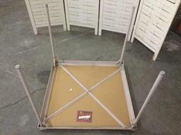 Vintage The Durham Line folding card table w/ checker board top by Durham Mfg Corp