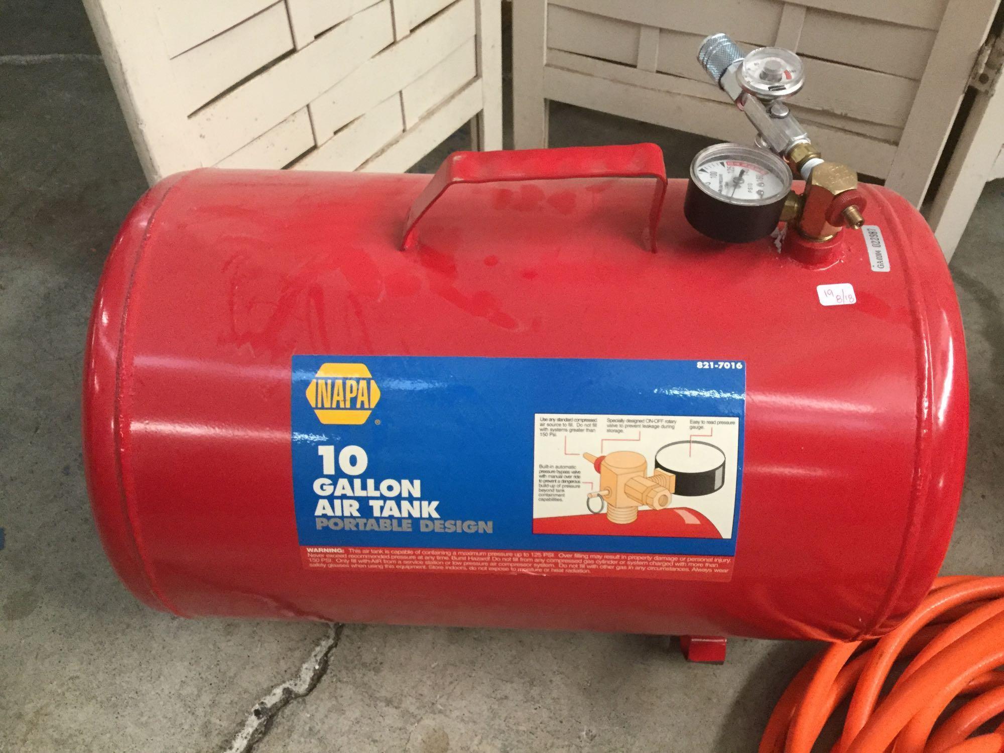 10 gal air tank & Ultimate Solution tools power system plus air compressor & 25ft air hose