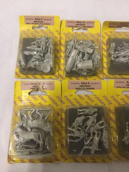 10 packs of The Foundry LTD Assyrian pewter figurines - 9 sealed! see desc for details