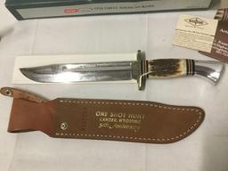 Western Cutlery hunting knife One Shot Hunt 50th Anniversary knife with sheath and original box