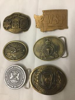 14 metal belt buckles - 78th CACP conference Calgary 1983, Oregon State, and more see desc