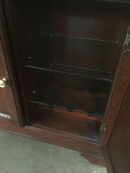 Marble top 2 door bar cabinet or dry bar