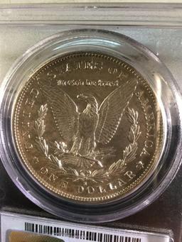 1881-S silver Morgan dollar rated PCGS MS64