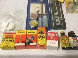 Huge lot of gun cleaning equipment incl. shotgun and rifle kits, patches +