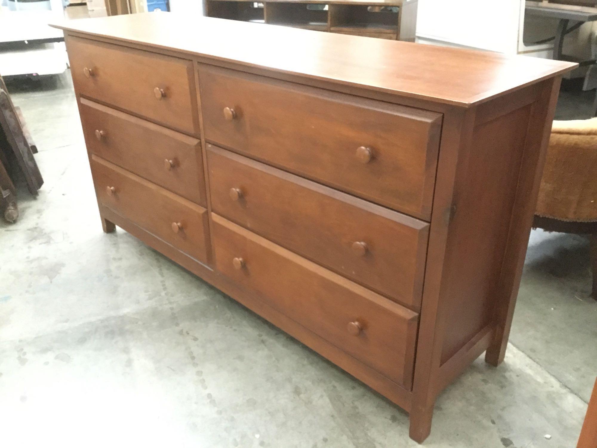 Sleek modern 6 drawer long dresser- matches 326