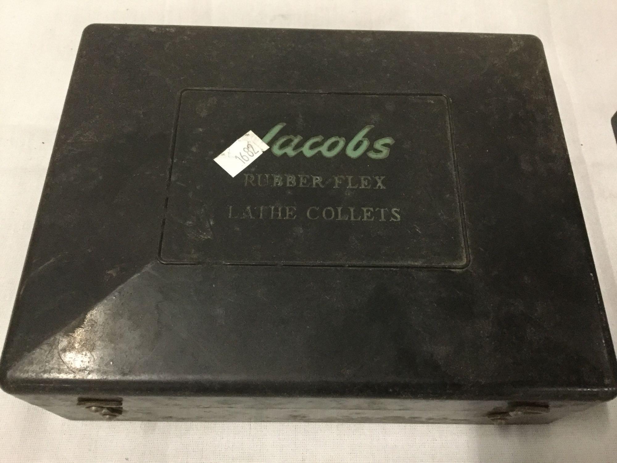 Lot of 2 sets of vintage Jacobs Rubber Flex Lathe Collets kits