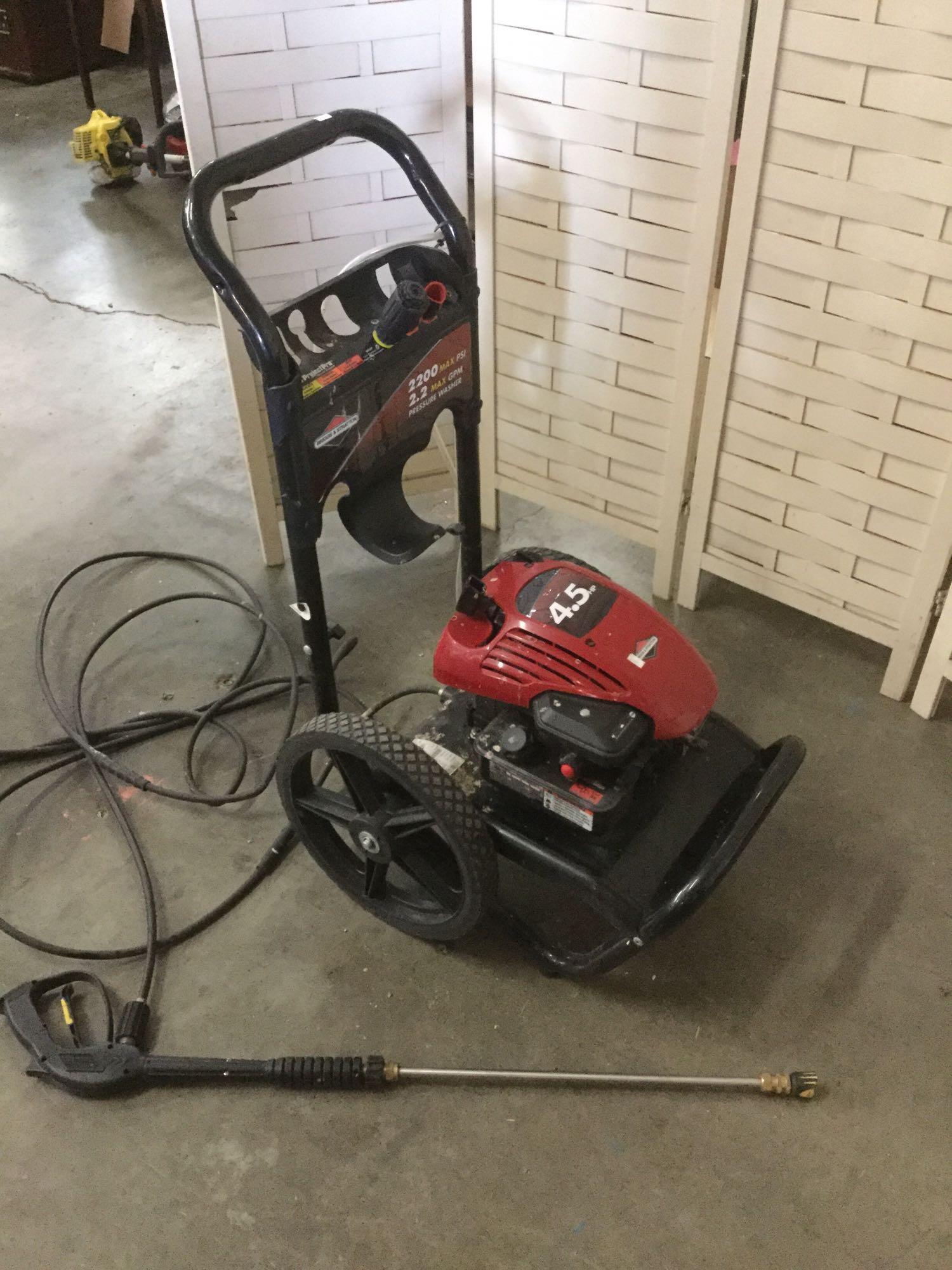 Briggs and Stratton 4.5HP Project Pro Pressure Washer, 2200 Max psi, 2.2 Max GPM,