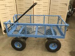 Blue mesh steel garden cart/ wagon