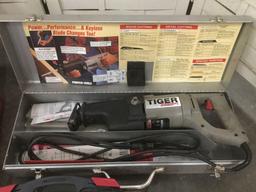 4 tool sets: Porter-Cable variable saw, Super pipe threader, Pittsburgh Jaw Puller, Powerbuilt 2 pc