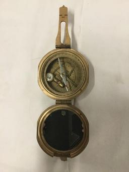 Antique Brinton compass, marked MKI 1914 Thos. J. Evans ESQ. London