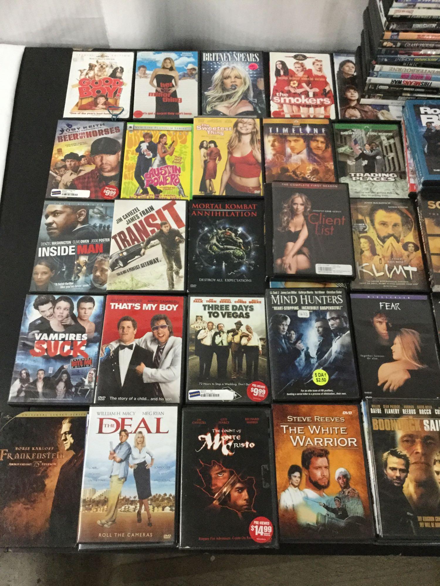 Huge collection of over 140 DVD movies; Hollywood hits, Action, romance, comedy, music, animation +