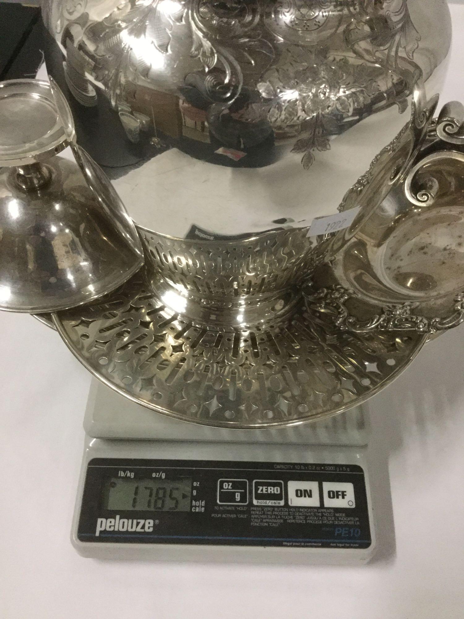 7 pc of vintage sterling silver decor incl. water pitcher, plate, etc - approx 1785 gram ttw