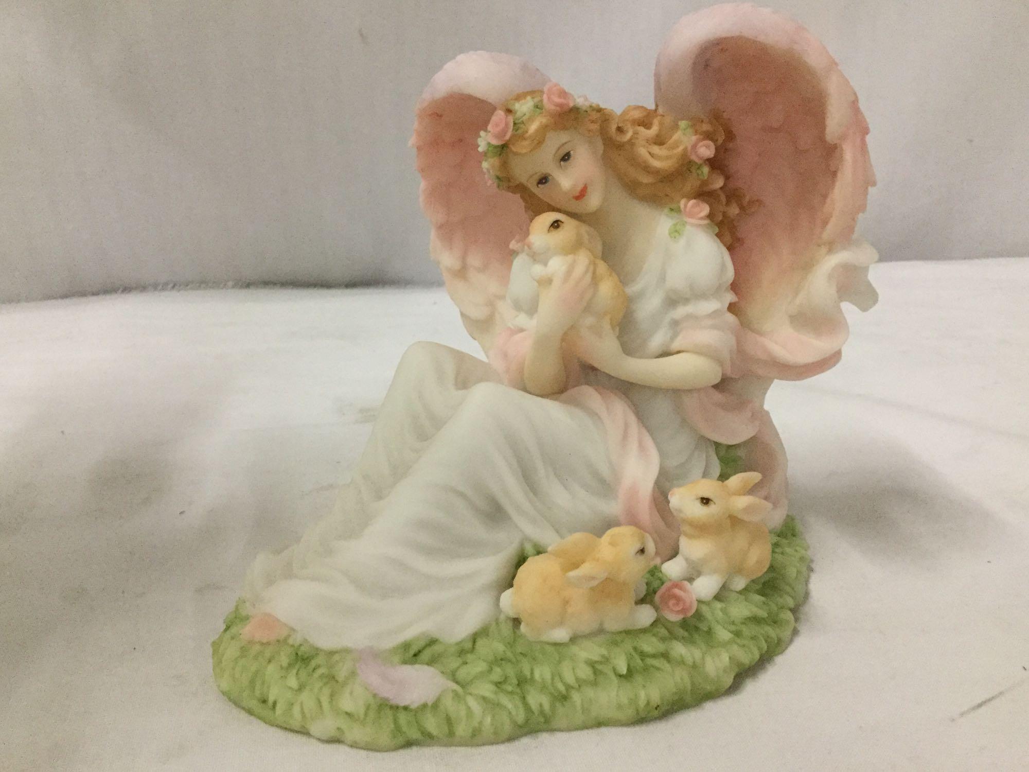 3 Seraphim Statues by Roman Inc. Garden Song, Joyful Spirit, Tender Heart Statues