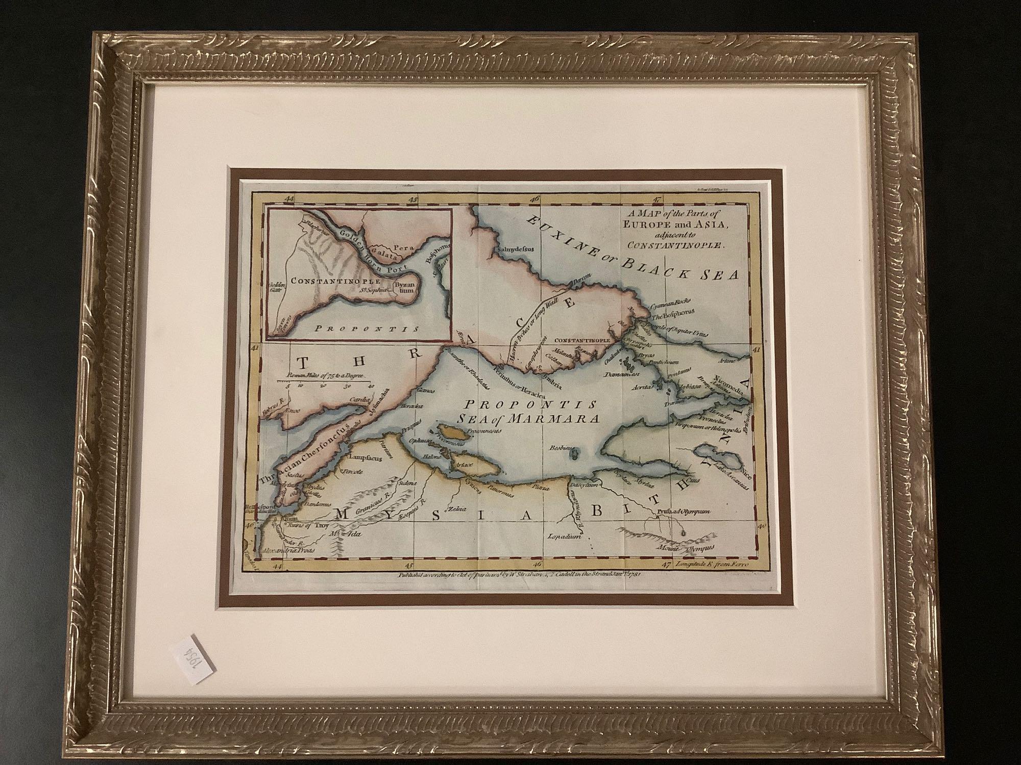 A Map of the parts of Europe & Asia adjacent to Constantinople by W. Strahan and T. Cadell (1791)