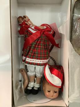 3x collectors dolls in original boxes; Effanbee 1996 Patsy Joan (head off), Crownie fine porcelain,