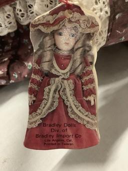 Collection of four porcelain collectors dolls; 2x the Danberry mint, Franklin heirloom dolls,