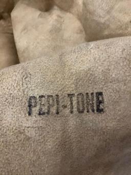 Small Bear skin rug, vintage 1960s-70s, marked: Pepi-Tone